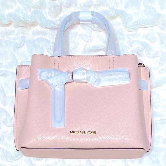 🌷BRAND new michael kors blush pink small pebbled leather satchel crossbody bag - Picture 6 of 10